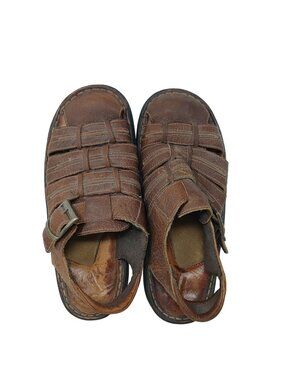 Mens GBX Ethan Leather Fisherman Sandals Brown Sz 10M Casual Adj Buckle Strap #6